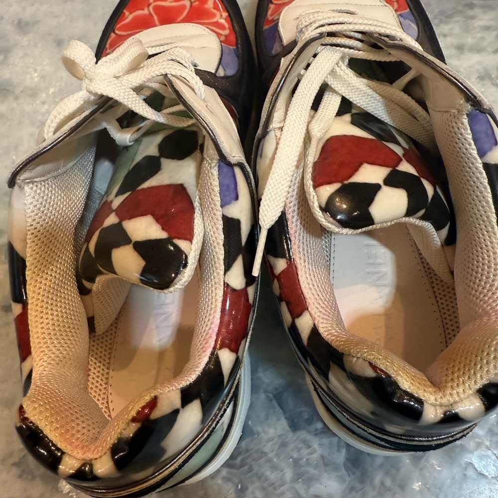 Chanel Colorful Patterned Sneakers size 42. Like new. Worn once - Picture 2 of 14